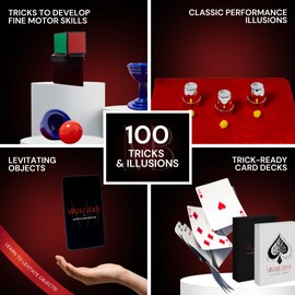 Mindbender Magic Kit - 100+ Magic Tricks for Children, Magic Set with Over 4.5 Hours of Video Tutorials, Ideal Gift for Boys, Girls, Toddlers, Beginner to Advanced Magicians, Small
