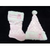 Baby's First Christmas Stocking and Cap - Plush 10" Pink