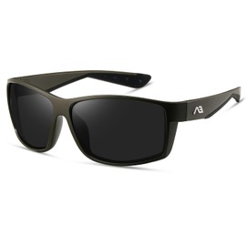 kimorn Polarized Sunglasses for Men's Sunglasses Fishing Driving with UV Protection Running Cycling (Military green frame/Gray lens)