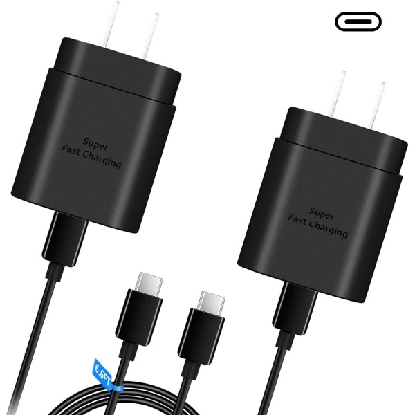 Universal 2x Super Fast 25W Wall Charger & USB-C Cable