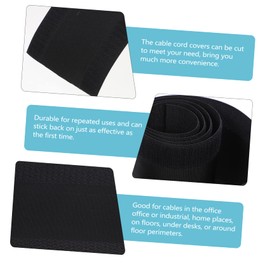 TEHAUX 6pcs Floor Cable Organizers Protective Sleeves for Wire Management Easy to Use and Store for