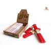 Lacaser Natural Beeswax Red Taper Candles Bulk Pack of 14