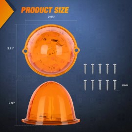 Nilight Cab Roof Marker Light 5 PCS 18 LED Amber Top Clearance Indicator Light
