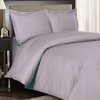 Royal Hotel Bedding California-King Size Striped Lilac 600-Thread-Count 3pc Duvet-Cover-Sets