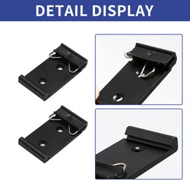 4 Pcs 1.08 Width Universal DIN Rail Mount Clip Snap in Solid Zinc-Aluminum Alloy Din-Rail Mounting Brackets Rail Fixed Clamp Relay Clip for 35mm Din Rail for Countersunk Head M3 Screws Black