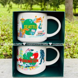 Starbucks NWT SET Starbucks 2024 Discovery Series: Seattle & Washington Graphic Mug in Box