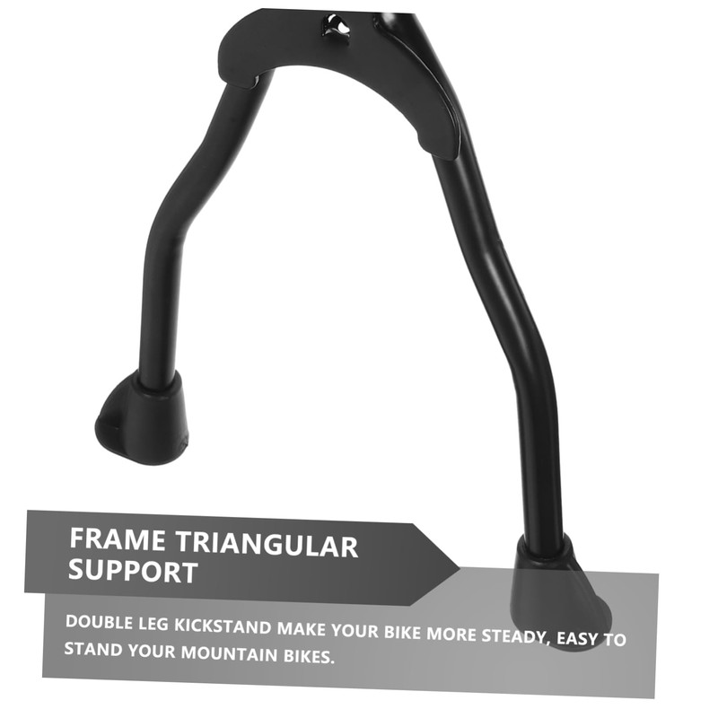 GRIRIW 1pc Double Leg Kickstand for Mountain Bikes Black Parking
