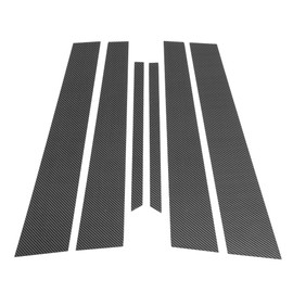 Motoforti Door Pillar Window Trim Anti Scratch Sticker Pillar Posts Door Outer Exterior Cover for Honda Accord 2003-2007 Black Carbon Fiber Pattern