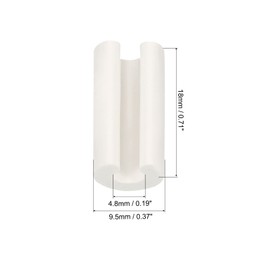 PATIKIL Kitchen Sink Rack Feet, 50 Pack 4.8mm ID x 9.5mm OD Plastic Sink Protective Replacement Feet Wire Bumpers Protector for Kitchen Sink Grid, White