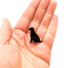Black Dog Lapel Pin Badge. Hand Made Acrylic Gift For