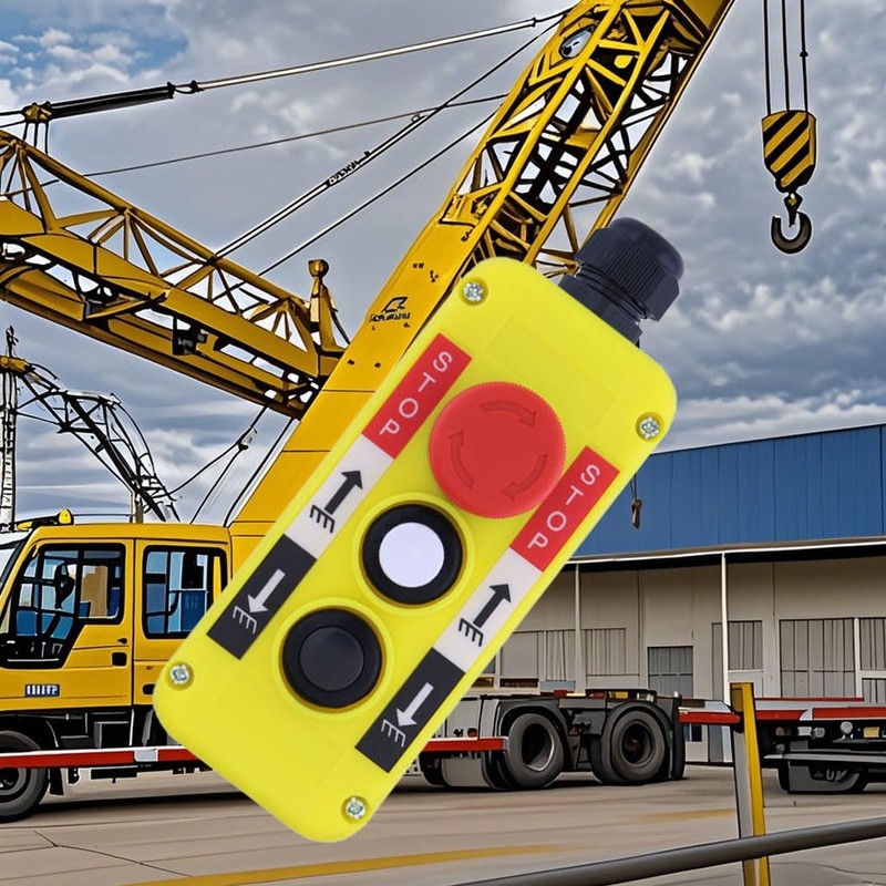 aikoolwer COB281T Waterproof Industrial Push Button Control Switch Emergency Stop