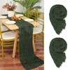 Pack of 2 Cheesecloth Table Runners, Hunter Green, 90 x