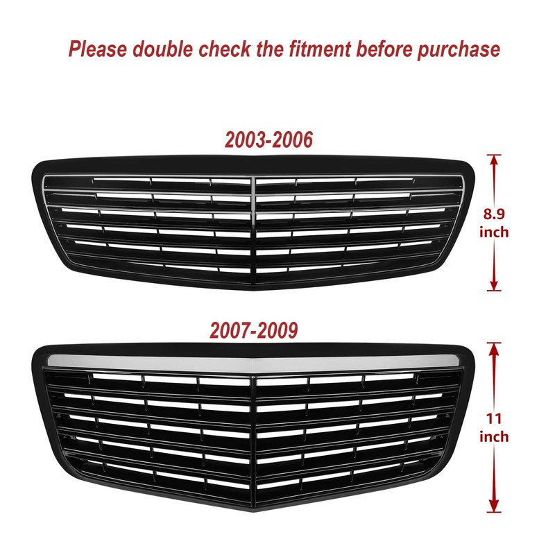 Front Grill Bumper Grille Replacement for 2003 2004 2005 2006