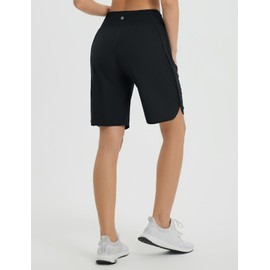 Balead Women's 9 Inch Sports Shorts, Long Running Shorts, Short Running Shorts, Quick Dry, black, S
