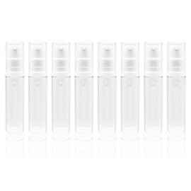 UILYNIU 8 Stück Airless Pumpspender, Kunststoff Airless Pumpspender Leer, Creme Spender, Tragbarer Leere Nachfüllbar Vakuum Reiseflaschen für Gel Shampoo Lotion Creme Reise Home (10Ml)