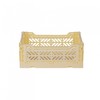 Ay-Kasa Folding Crate, Sturdy Folding Box, Plastic, Stackable, Banana, Mini