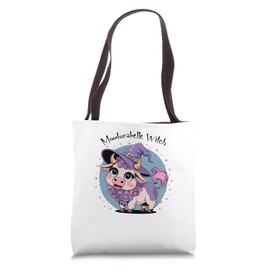 Hocus Pocus Cute Witch Cow Tote Bag