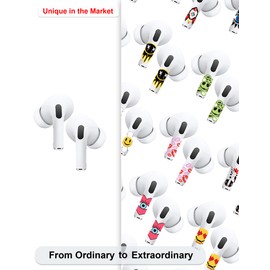 ROCKMAX for Red Rose AirPods 2 Sticker, Elegant Floral AirPods Skins for Earbuds, Compatible to AirPods 2nd Genaration Case Cover, Ideal for Fashion Women and Teenagers, with Cleaning Kit