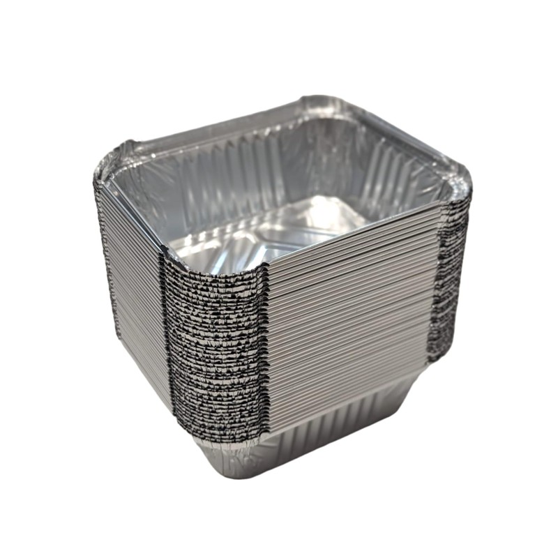 Matangi Plus 1000 x Silver Aluminium Foil Containers & Lids