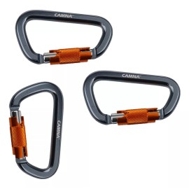 generic 3 Piezas 28kn D- Mosquetón Giratorio De Aluminio