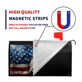 Dacawin Magnetic Mailbox Covers Oversized 25.5 X 21 Inch American Eagle Flag Waterproof Mailbox Post Magnet Wraps Patriotic Labor Day Letter Box Covers Large Size for Home Garden Yard Decor