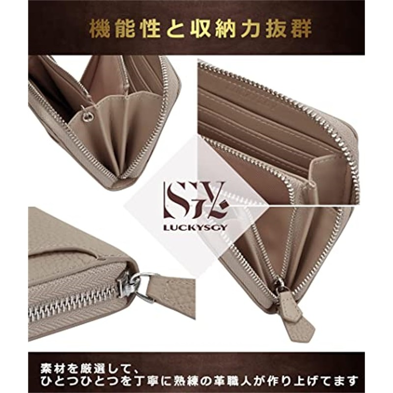 Men's Genuine Leather Coin Case Mini Wallet with 8 Card