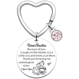 SDOFY Bestie Gifts Bestie Kering Gifts for Friends Friendship Women Graduation Gifts Best Friend Bff Keychain Presents for Her Birthday Christmas