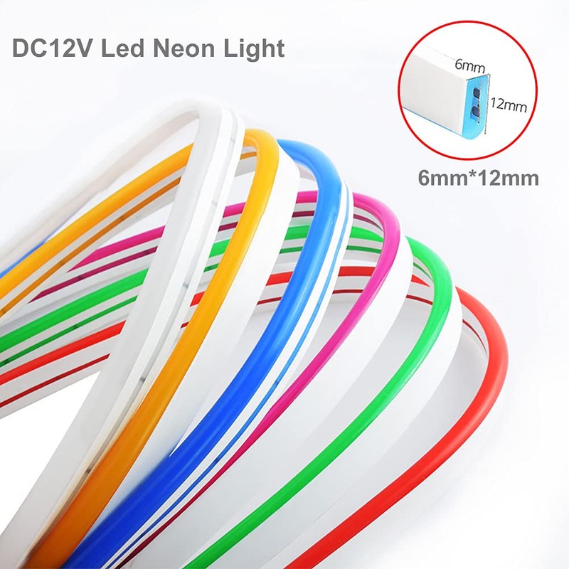 XUNATA WiFi Neon LED Strip, 12 V 5 m Red