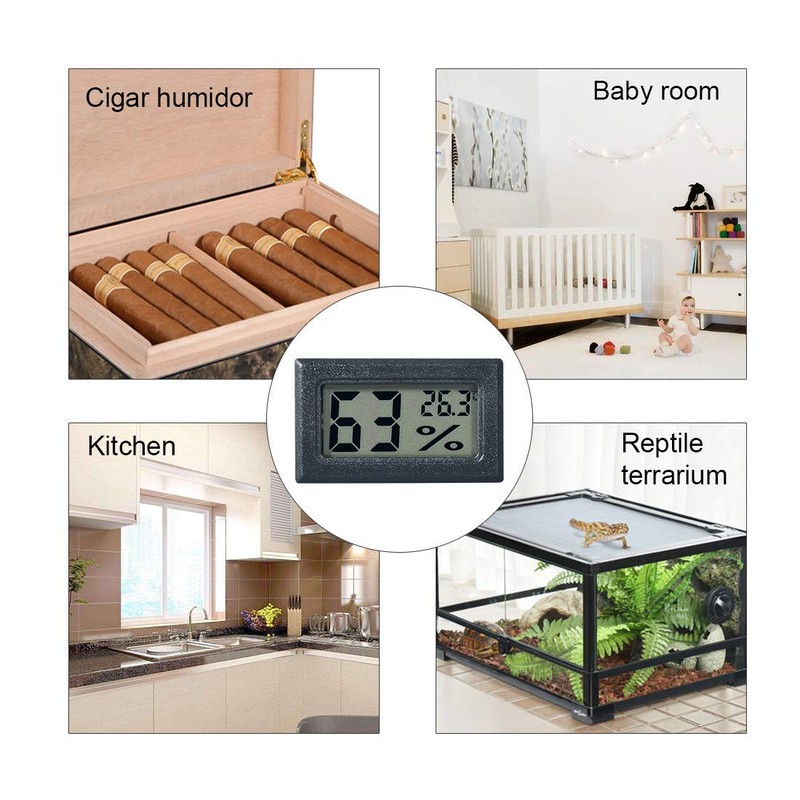 Hynnio 5 x Digital Mini Thermometer, Temperature Thermometer, Humidity Thermometer,