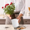 4 Pack White Plastic Pail Plastic Bucket with Lid, 1L