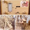 3D Wooden Puzzle, DIY Musical Ferris Wheel Model Kits, Mechanical