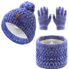 Kids Winter Hat, Scarf and Gloves, Warm Thermal Knitted Hat,