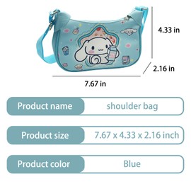 Educatgame Kawaii Crossbody Purse,Cute PU Leather Big Capacity Purse for Little Girls,Cute Shoulder/Crossbody Bags for Holiday,Travel (A)