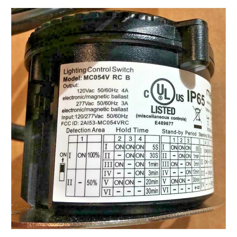 Merrytek MC054V RC B IP65 Rating Waterproof Motion Sensor With