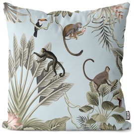 VOID Jungle Monkey Flamingo Cushion Cover Sofa Cushion Decorative Easter Outdoor Cushion Size: 60 x 60 cm