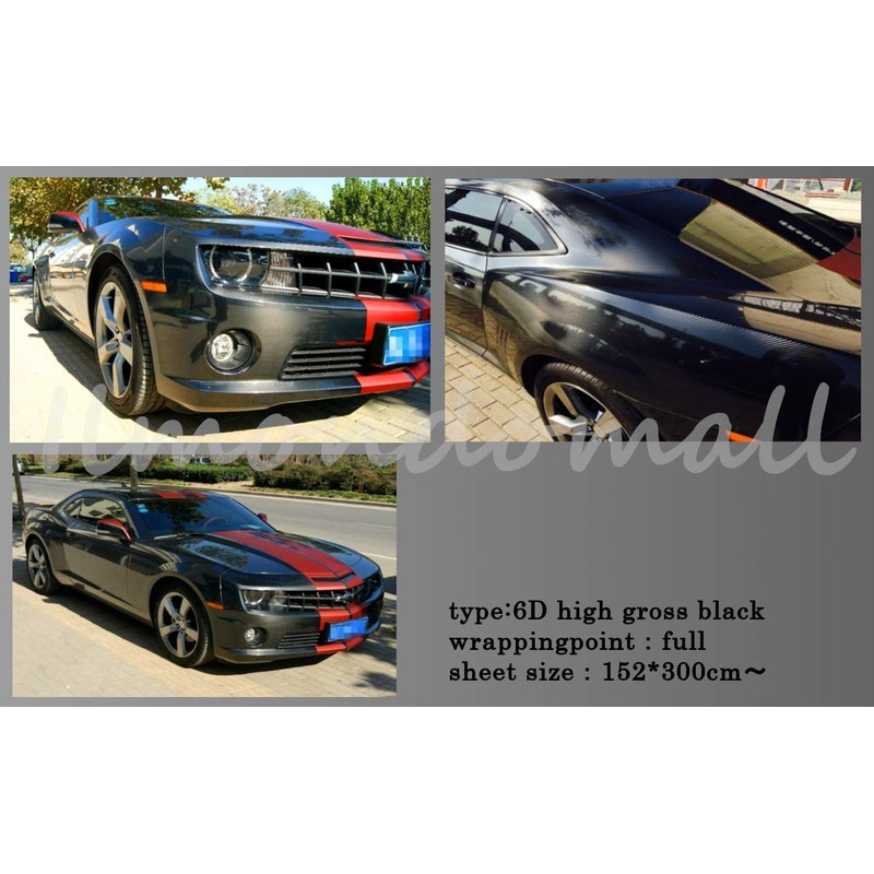 IlMondoMall 6D Carbon Sheet Real Wrapping Sheet Black Carbon Wrap