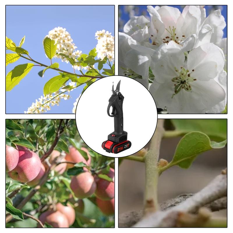 Professional Cordless Electric Pruning Shears with 2PCS Spare Rechargeable 7500mAh