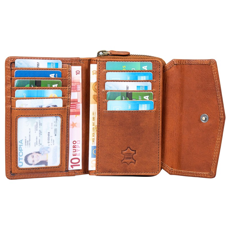 Benthill Women's Leather Wallet - Genuine Leather Purse - Vintage