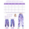 Rolanko Girls Shiny Metallic Cargo Pants, Sparkle Jogger Pants for