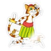 Spreadshirt Pettersson And Findus Pirate Adventure Game Sticker, 10 x