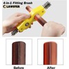 4 in 1 Fitting Brush, Copper Pipe Tubing Brush Cleaner,