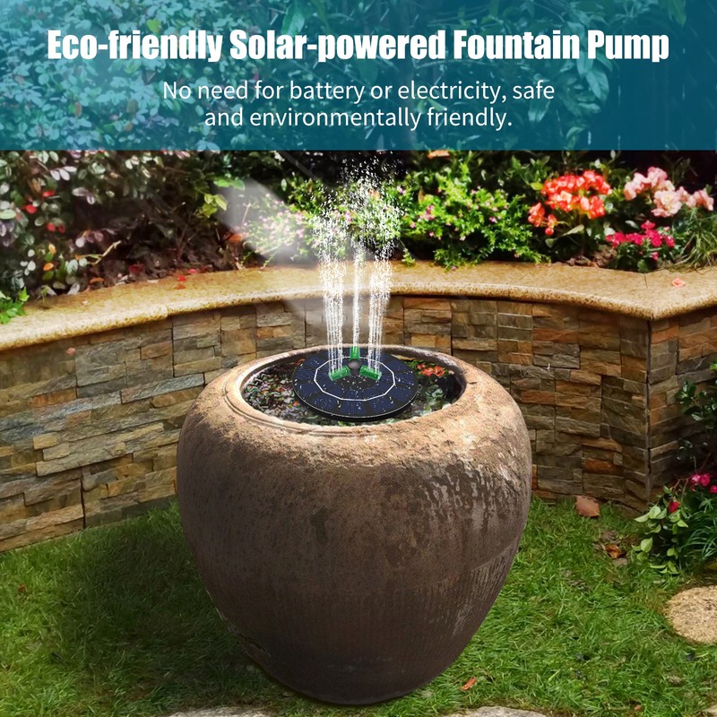 2.5W Solar Fountain Pump With 360°Rotatable Nozzle Solar-power Fountain Free