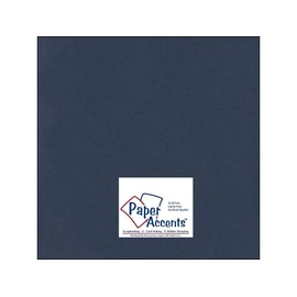 Accent Design Paper Accents Cdstk Smooth 12x12 80# Navy Blue