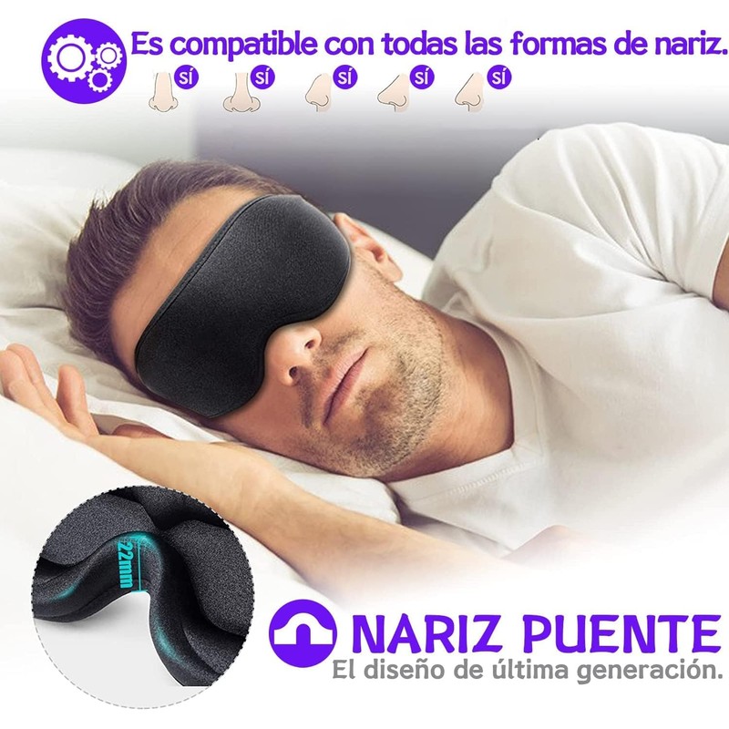 Antifaz para dormir para hombres y mujeres, antifaz para ojos