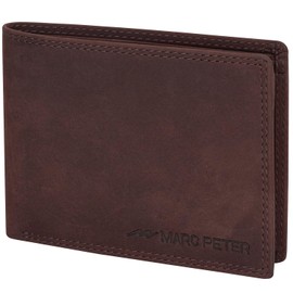 Marc Peter® Hanover Genuine Leather Wallet | Wallet for Men with RFID Protection | Large 10 Compartments | Leather Wallet, tan hunter, Classic