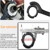 HugeAuto C Hook Spanner, Adjusting Round Nut Hook Wrench Collet