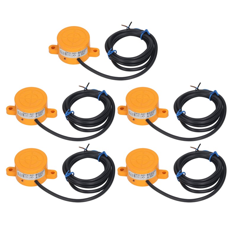 5PCS Inductive Proximity Switch PNP Non Embedded IP65 300mA Approach