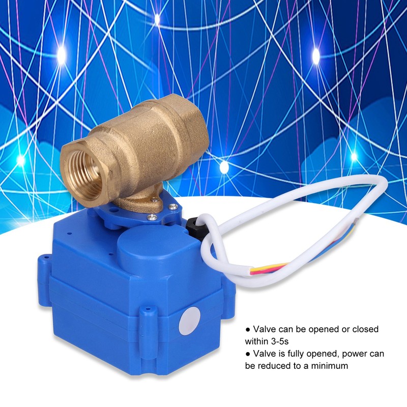 Motorized Ball Valve DN15 Brass Mini Electric Hydraulic Pipe Fittings