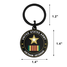 Veteran Military Gifts – Vietnam Veteran & Army Keychain for Military Veterans Day