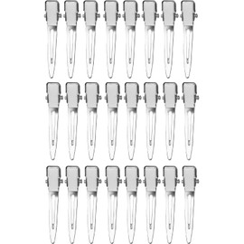 24 Piezas Pinzas De Pico De Pato Pinzas De Cocodrilo De Salón Pinzas De Metal para El Cabello con Agarre Antideslizante Clip De Seccionamiento De Peluquería para Peinar El Cabello Plata